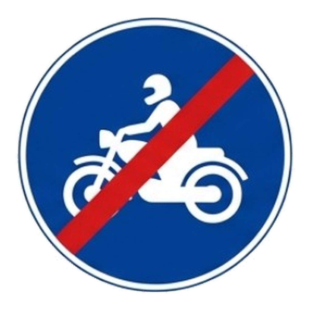 Fim da via obrigatória para motociclos