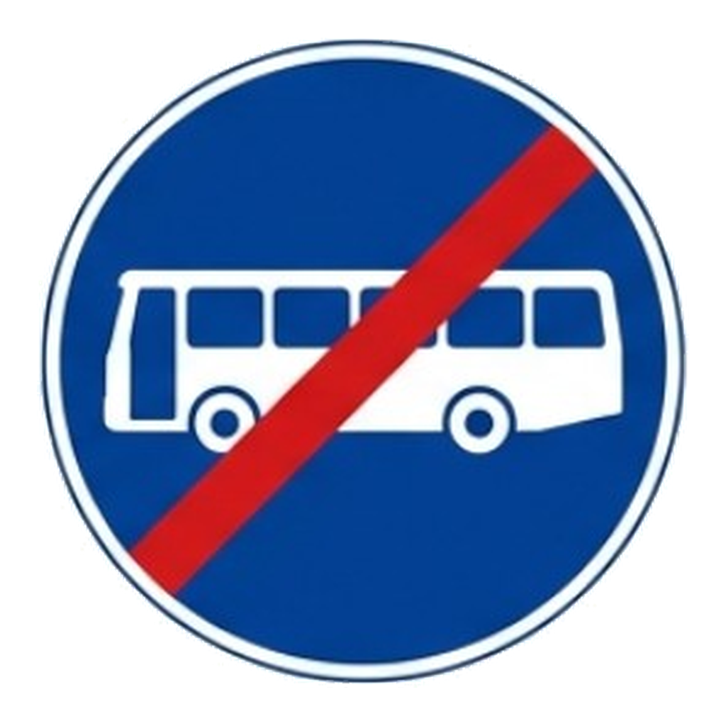 Fim da via reservada a veículos de transporte público