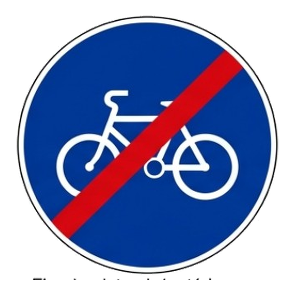 Fim da pista obrigatória para velocípedes
