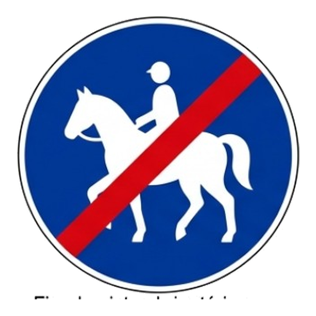 Fim da pista obrigatória para cavaleiros