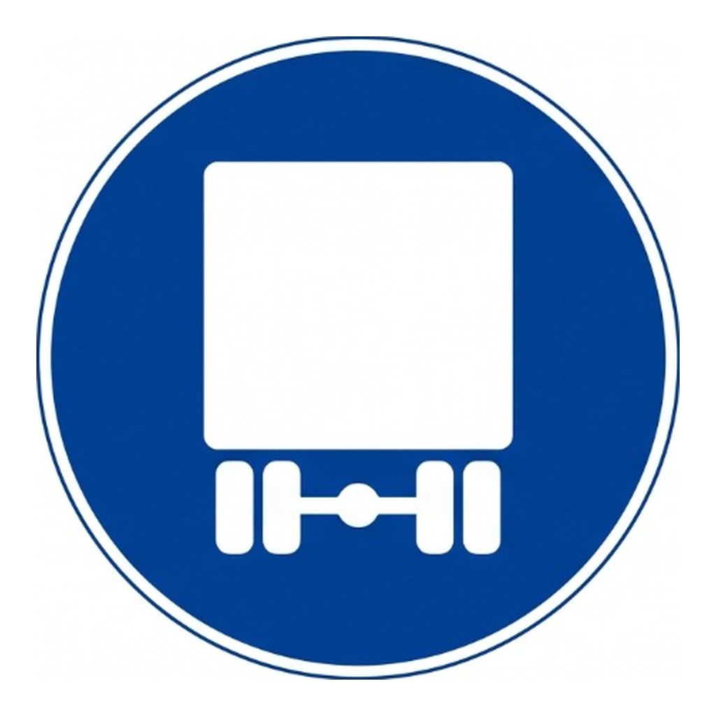 Via obrigatória para automóveis pesados