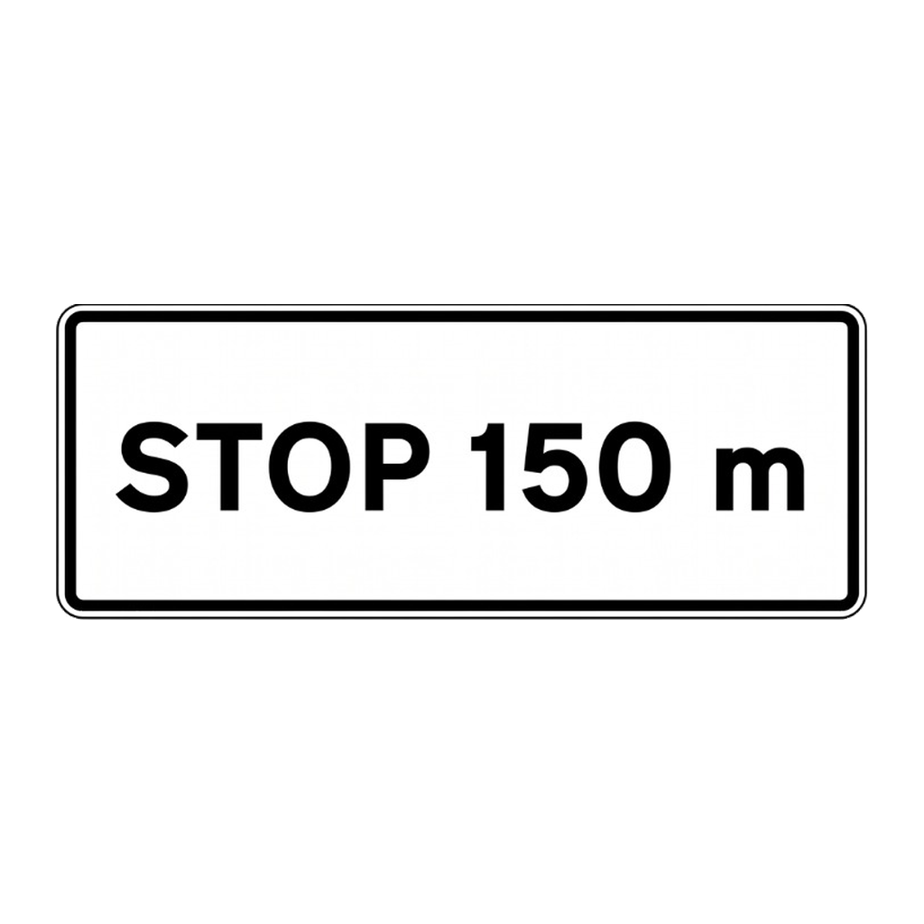 Modelo 1b — Indicador de distância — pré-aviso de STOP