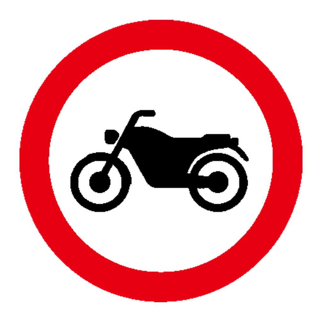 Trânsito proibido a motociclos simples