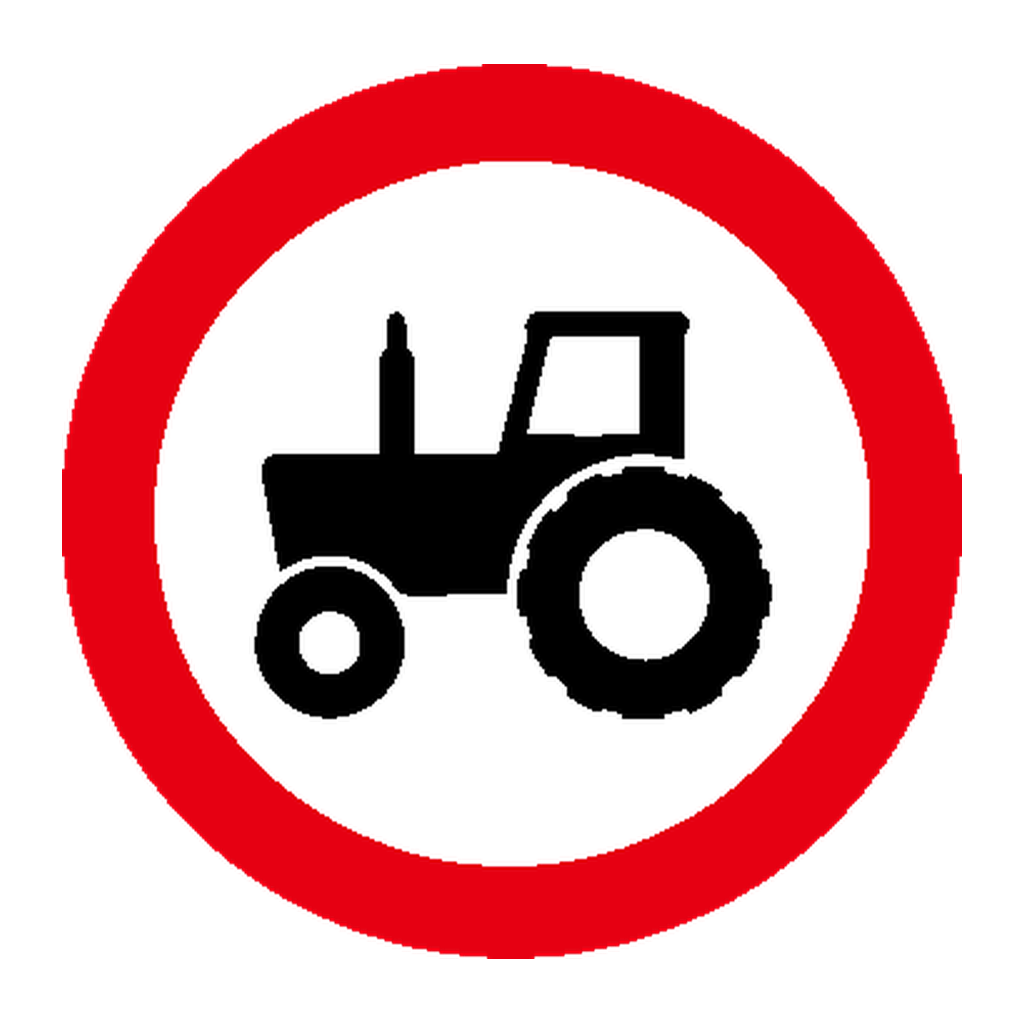 Trânsito proibido a veículos agrícolas