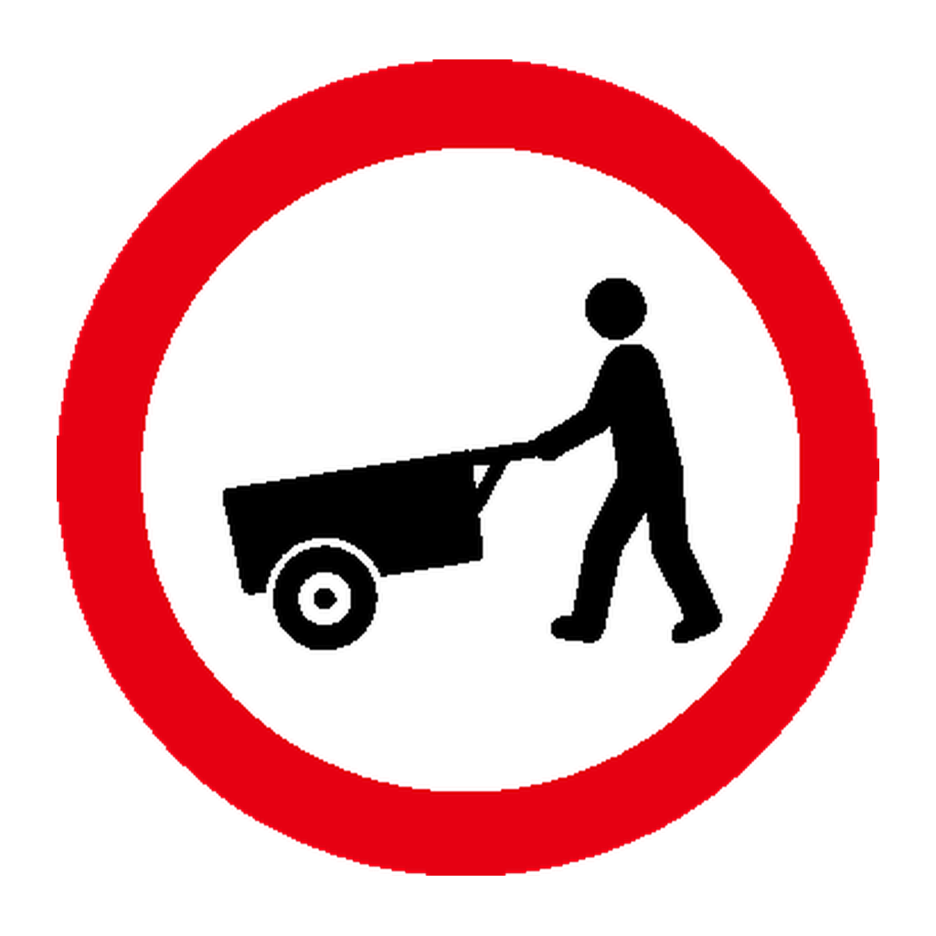 Trânsito proibido a carros de mão