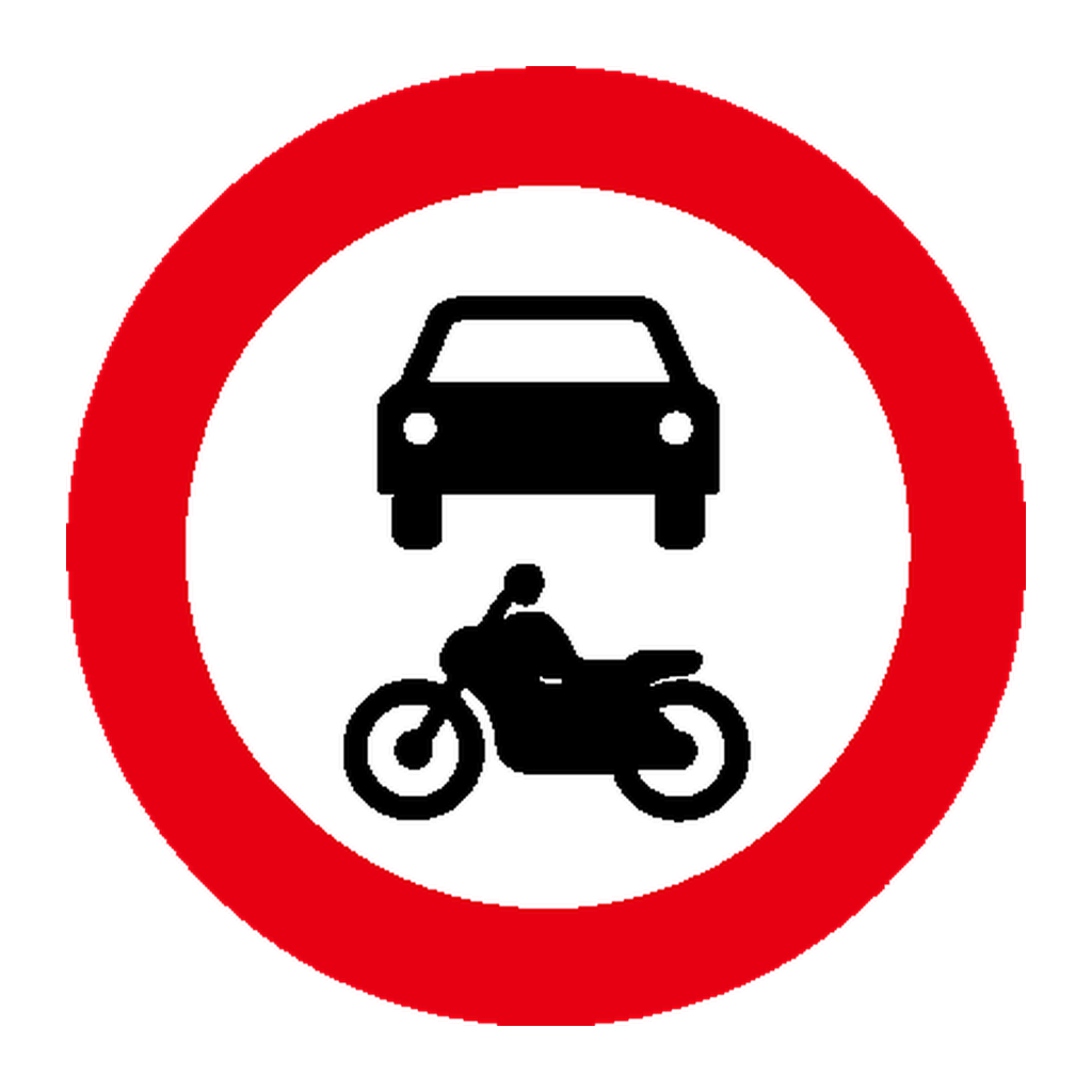 Trânsito proibido a automóveis e motociclos