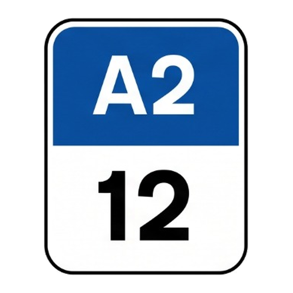 Demarcação quilométrica da via — autoestrada (AE)