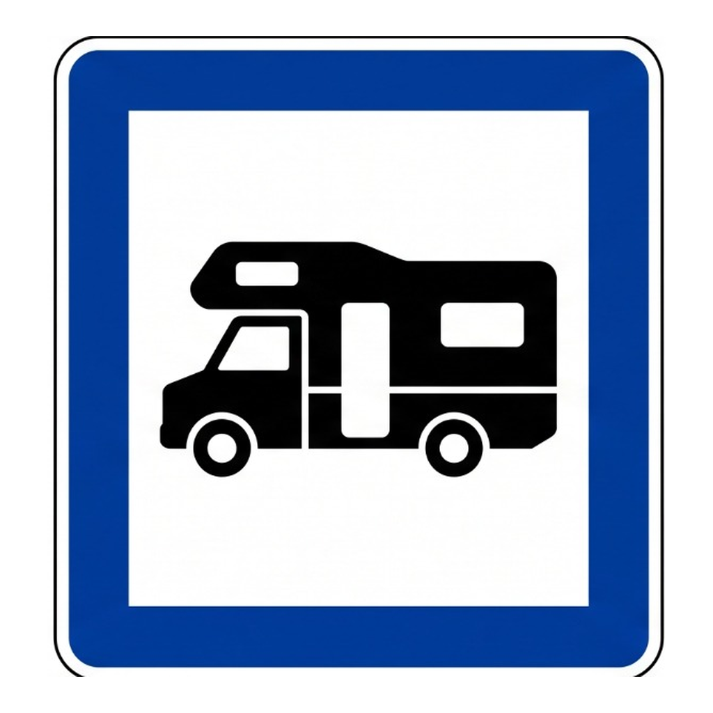 Pictograma de autocaravana com painéis adicionais