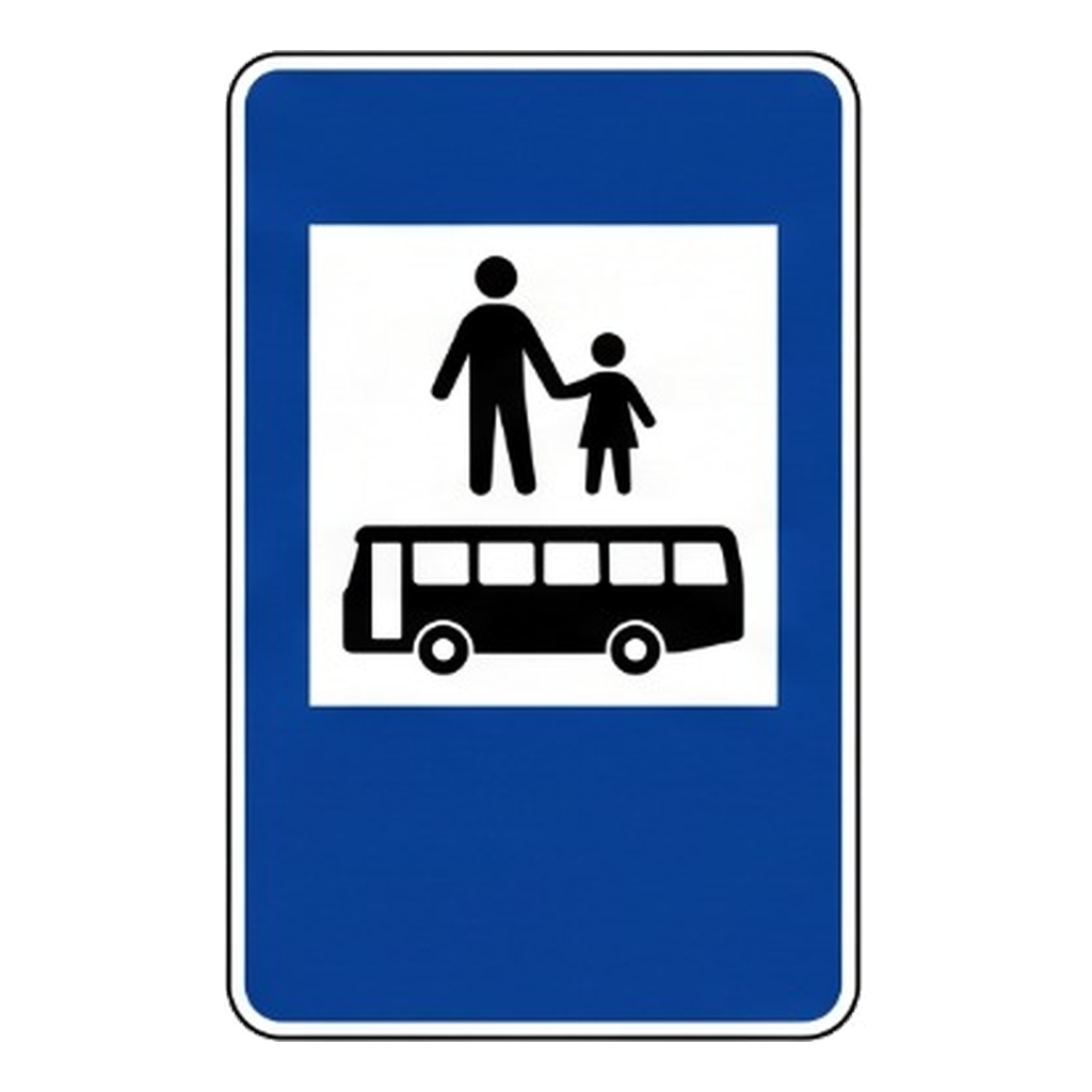 Paragem de veículos de transporte de crianças