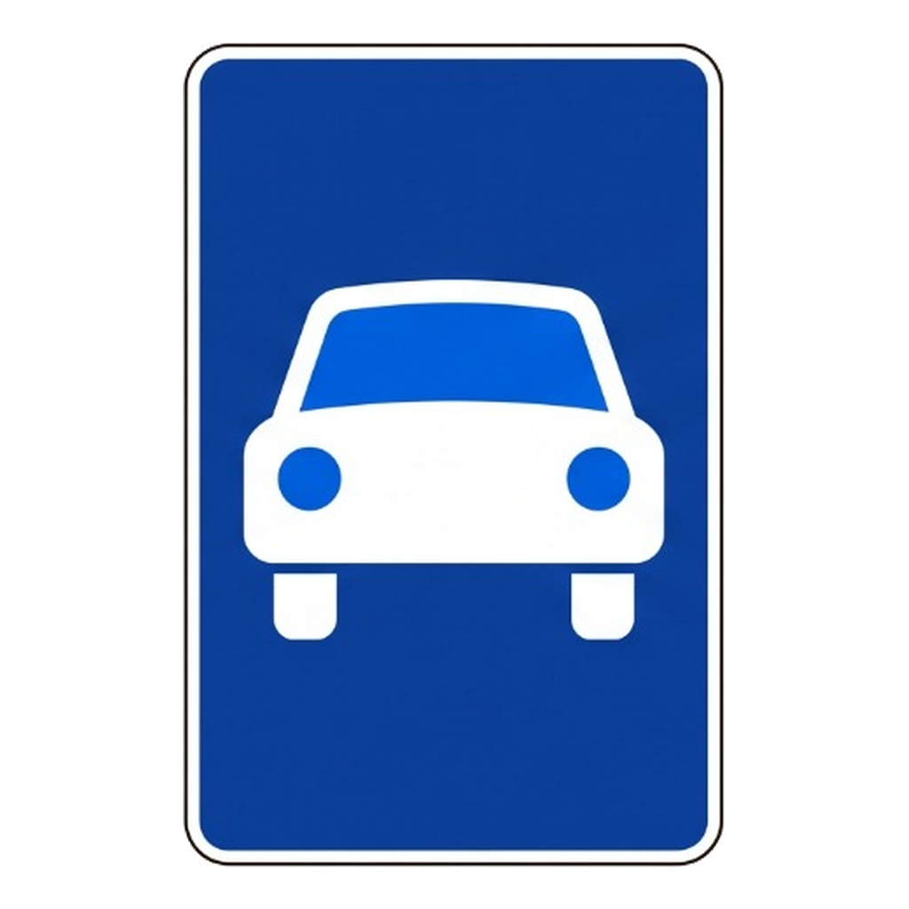 Via reservada a automóveis e motociclos