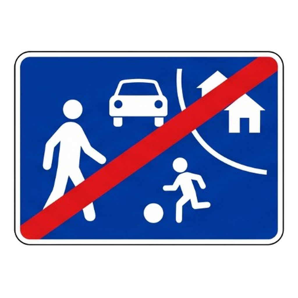 Fim de zona residencial ou de coexistência