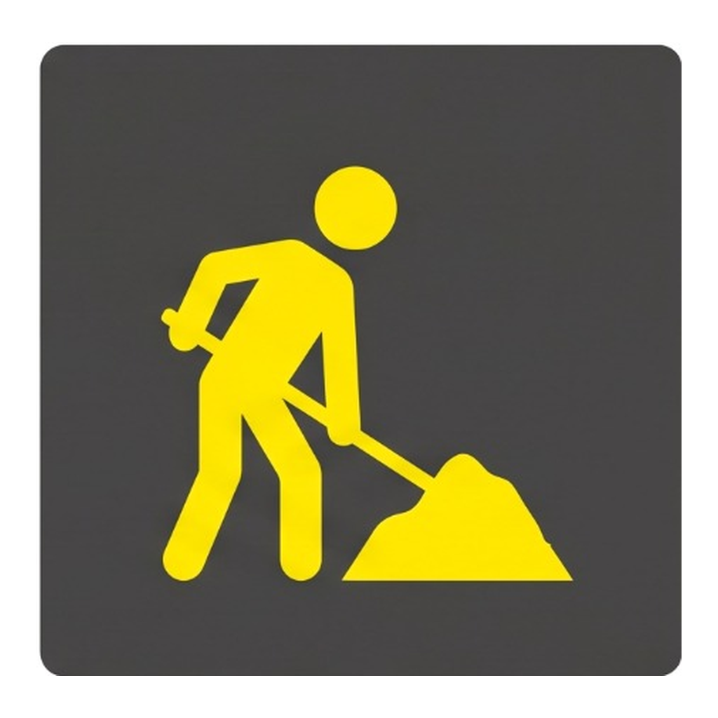 Aviso de trabalhos na via