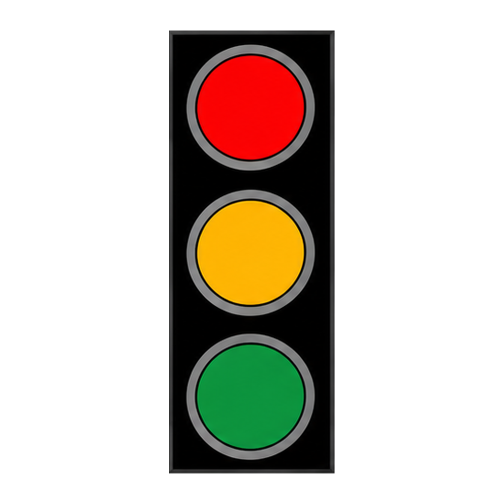 Sinal tricolor circular