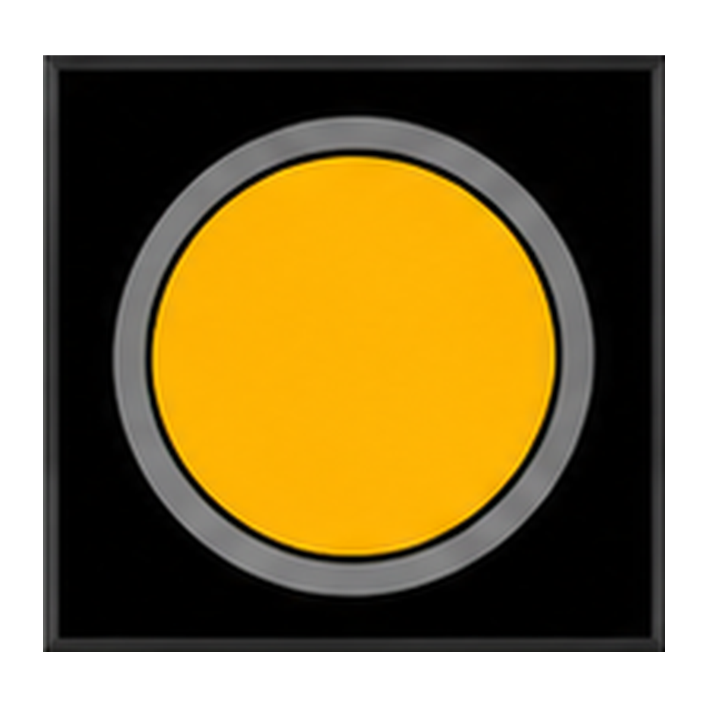 Luz circular amarela intermitente