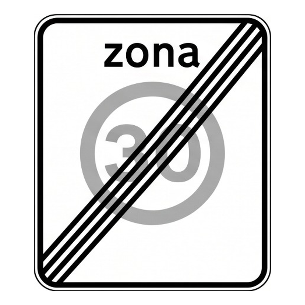 Fim de zona 30 km/h