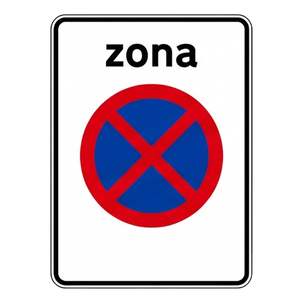 Zona de paragem e estacionamento proibidos