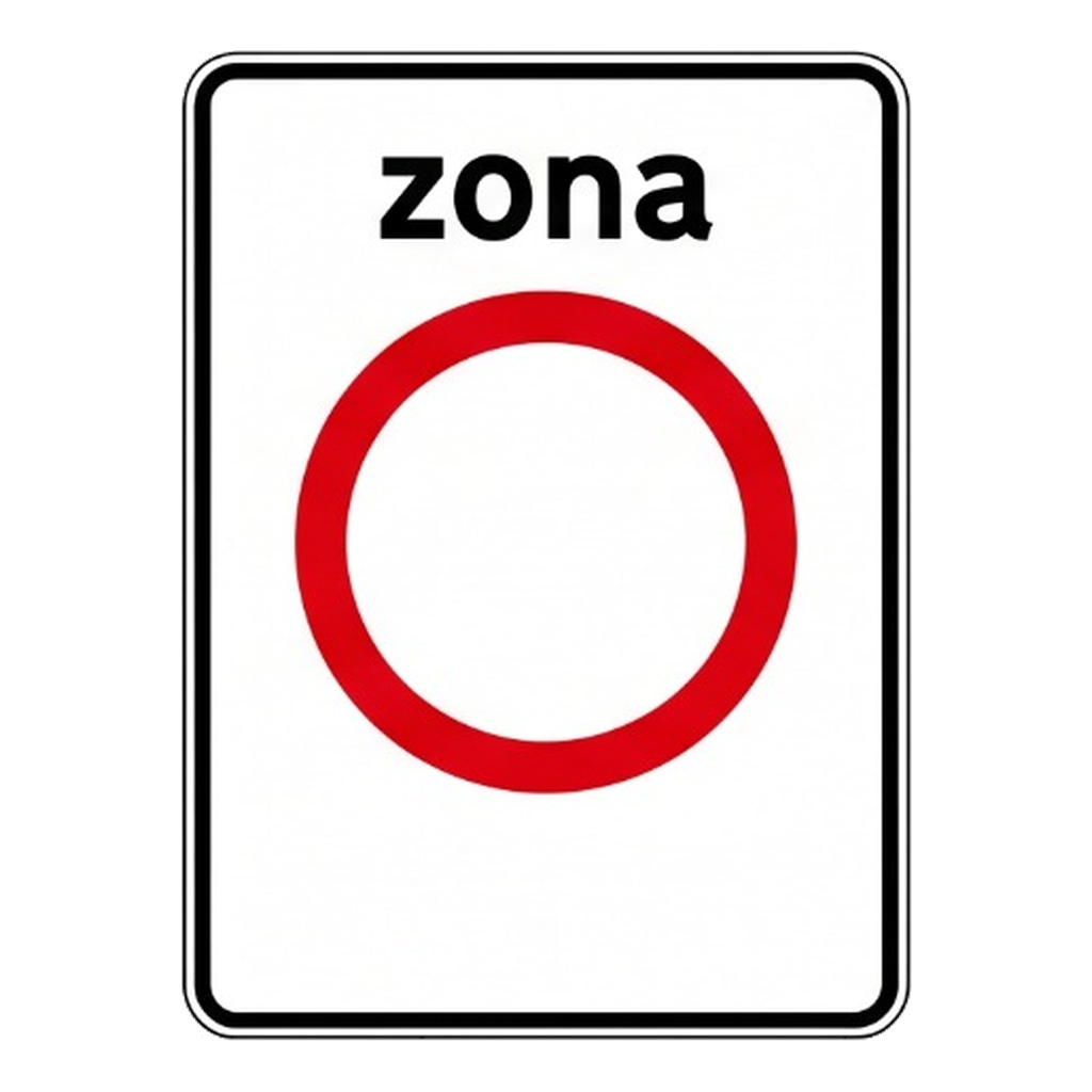 Zona de trânsito proibido