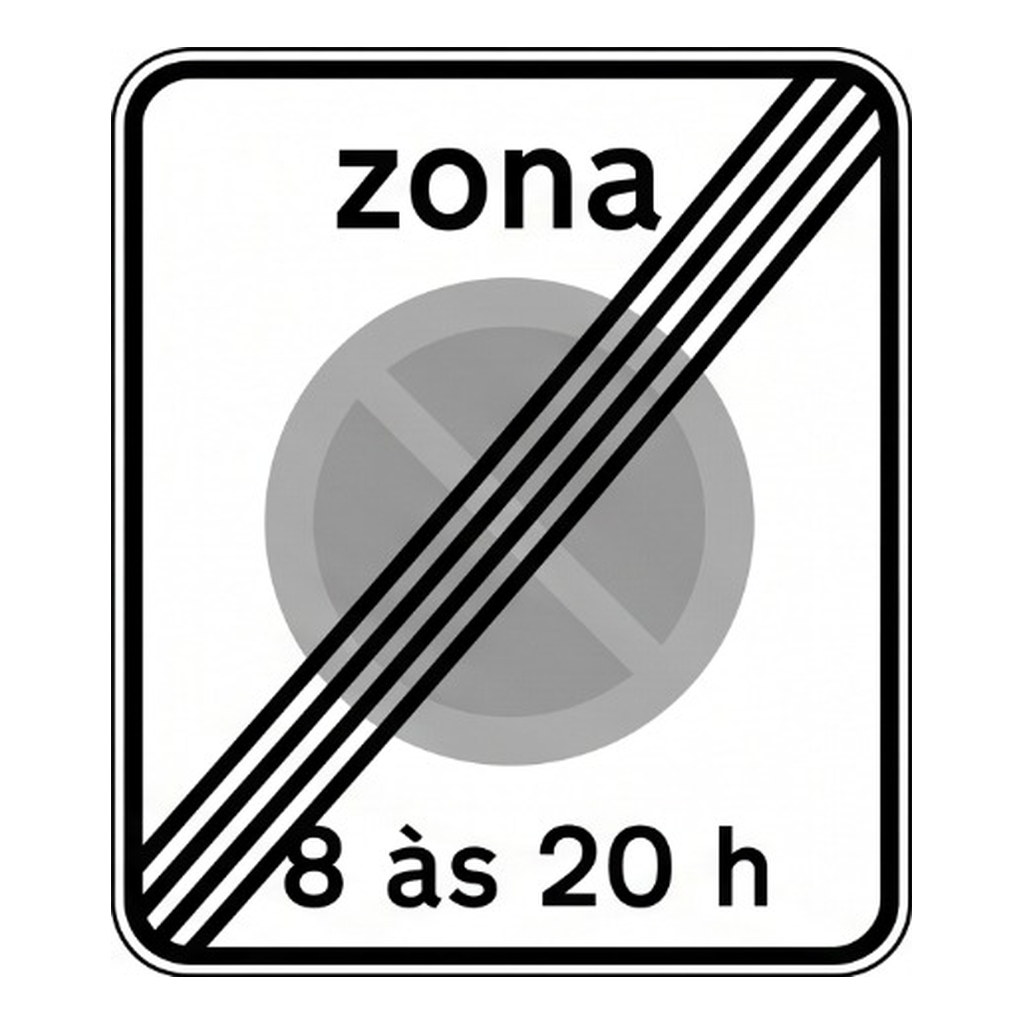 Fim de zona de paragem e estacionamento proibidos